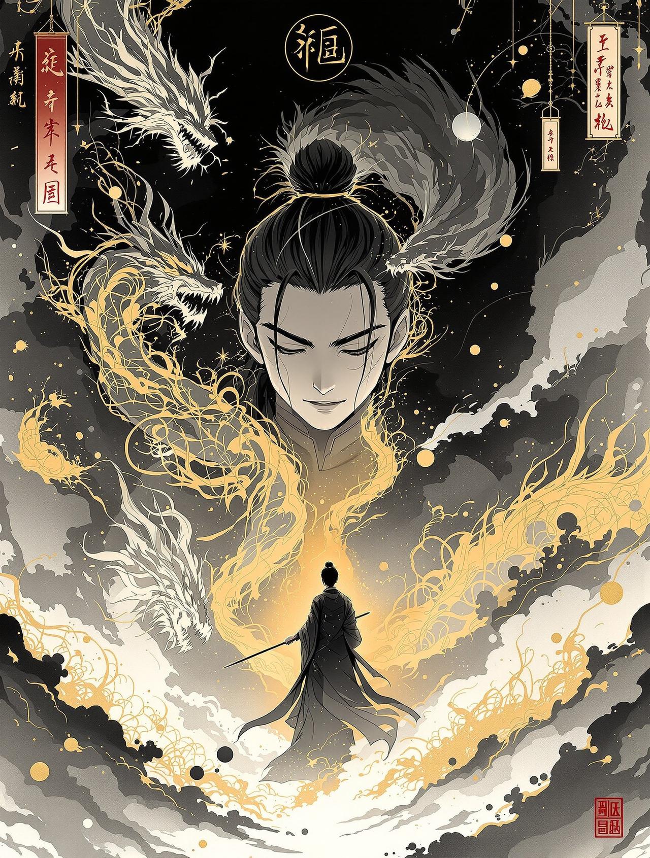 动漫卡通 - 墨画金石